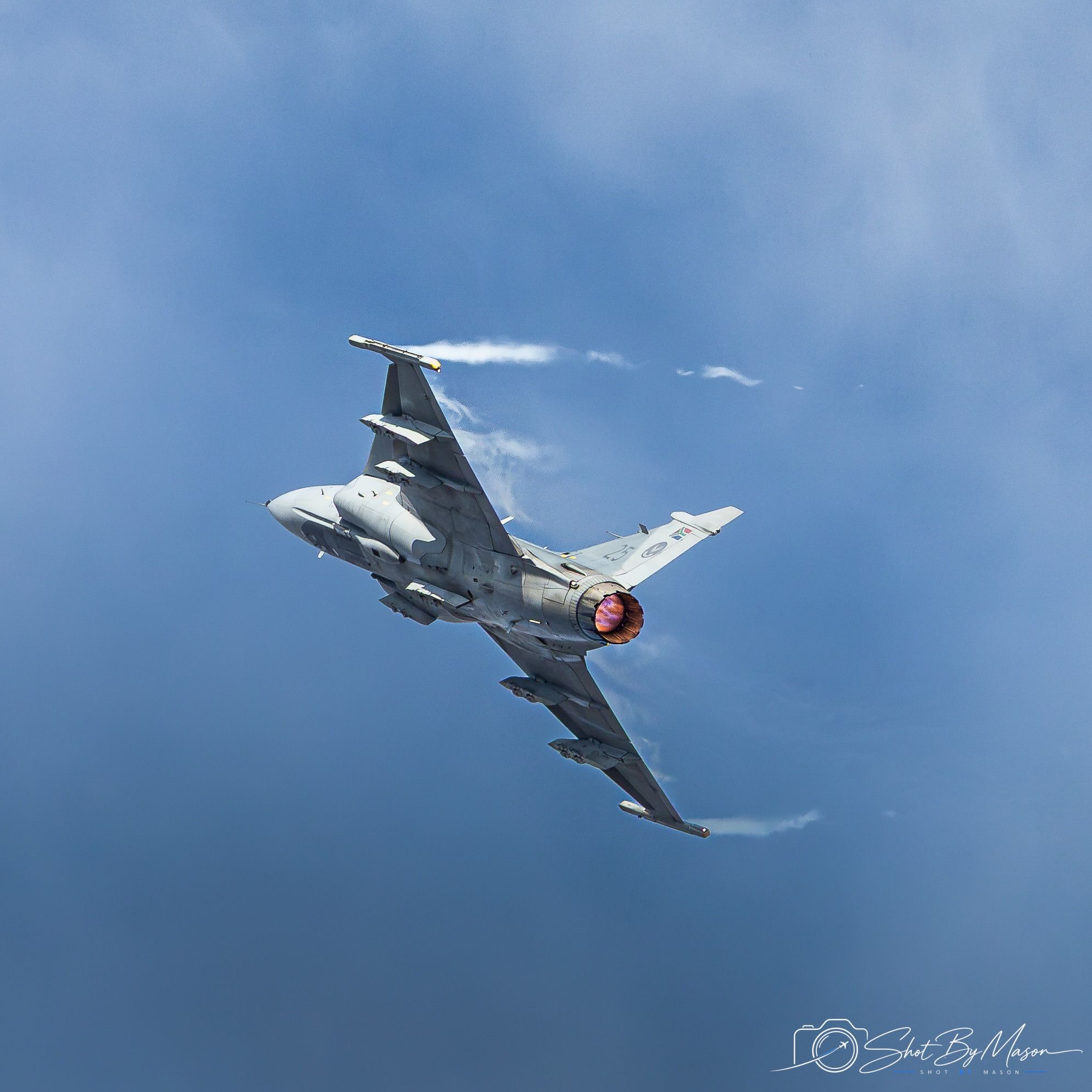 Gripen Afterburner Over Waterkloof. Photograph by Mason Stretch